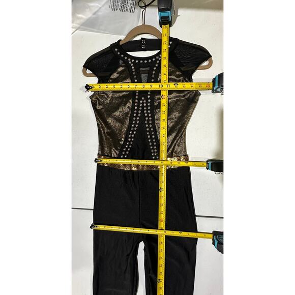 Revolution Costume Women S Stud Gold Black Jumpsuit Swift Halloween Pop Star - Picture 9 of 10